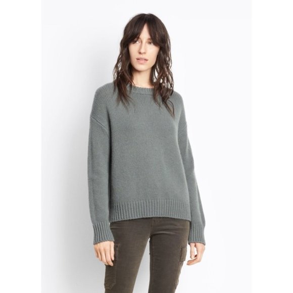 Vince Sweaters - Vince Pine Cashmere Boxy Crew Neck Sweater